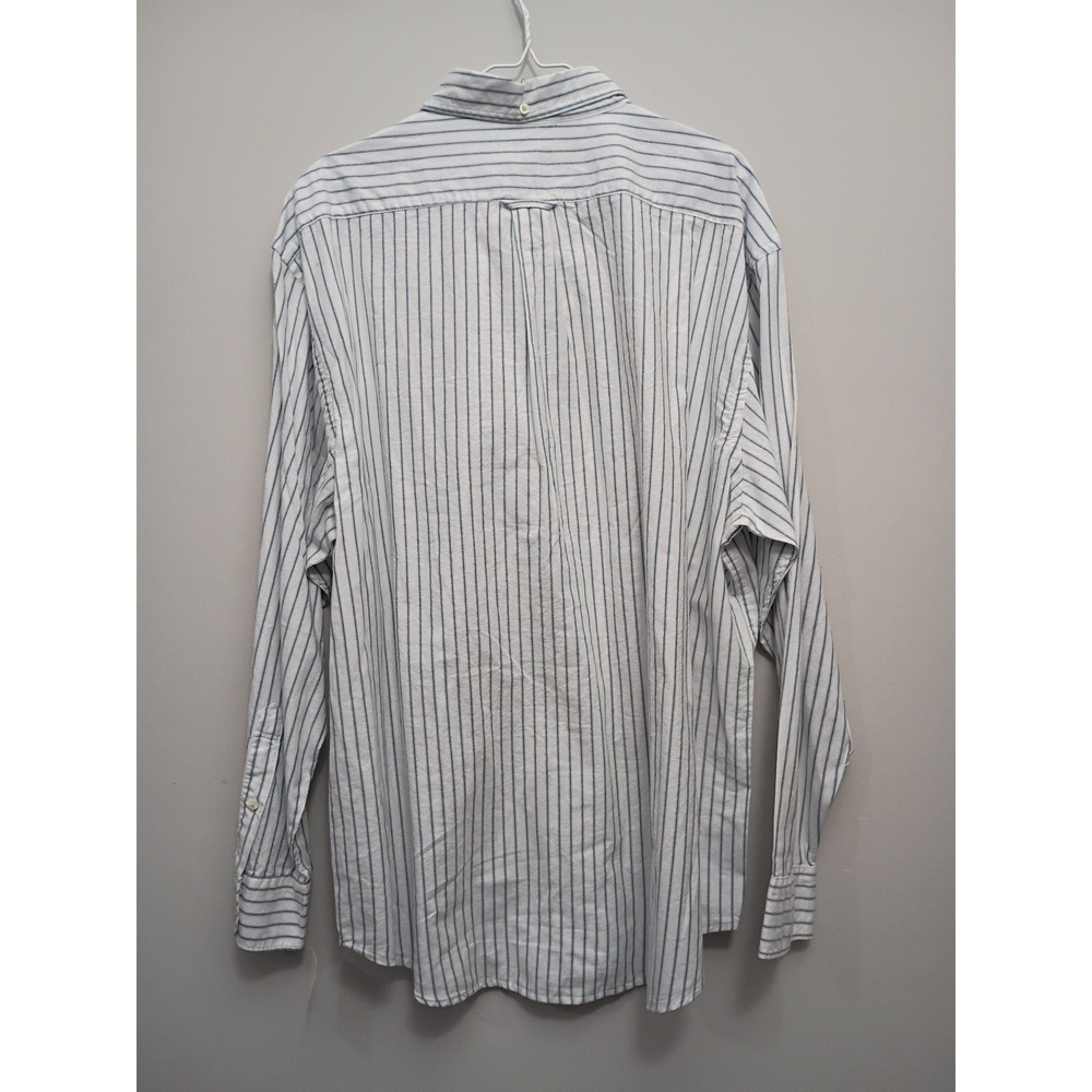 IZOD Saltwater Newport Oxford Shirt Mens XXL Blue White Striped Button Down NWT - Picture 4 of 10